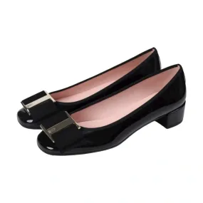 47540 - Black Patent Leather Heel for Teen/Women by Pretty Ballerinas