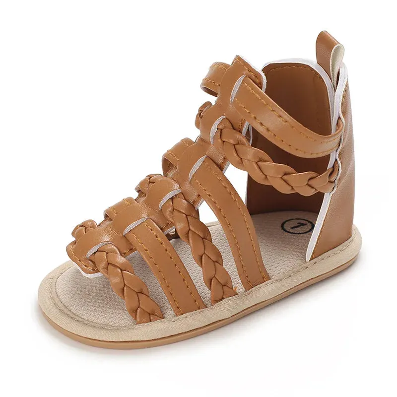 Anti-Slip Breathable Ruffle Leather First Walkers Sandals