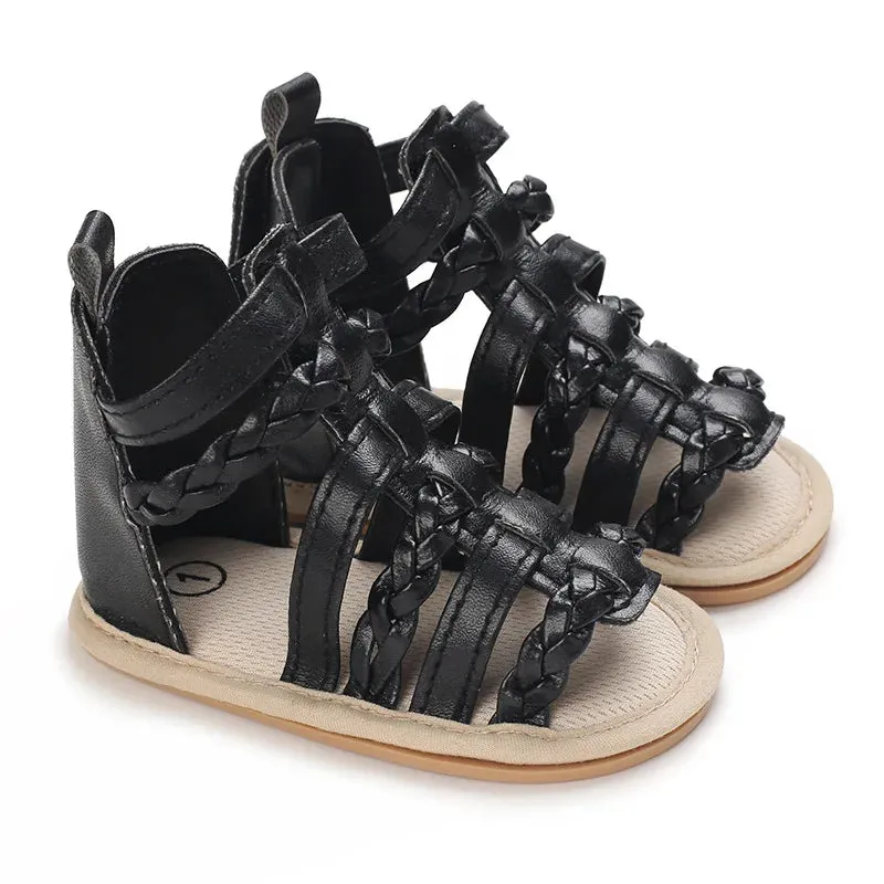 Anti-Slip Breathable Ruffle Leather First Walkers Sandals