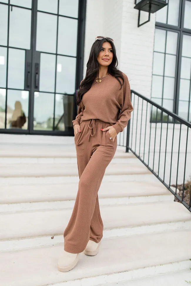 Any Occasion Mocha Ribbed Knit Set FINAL SALE