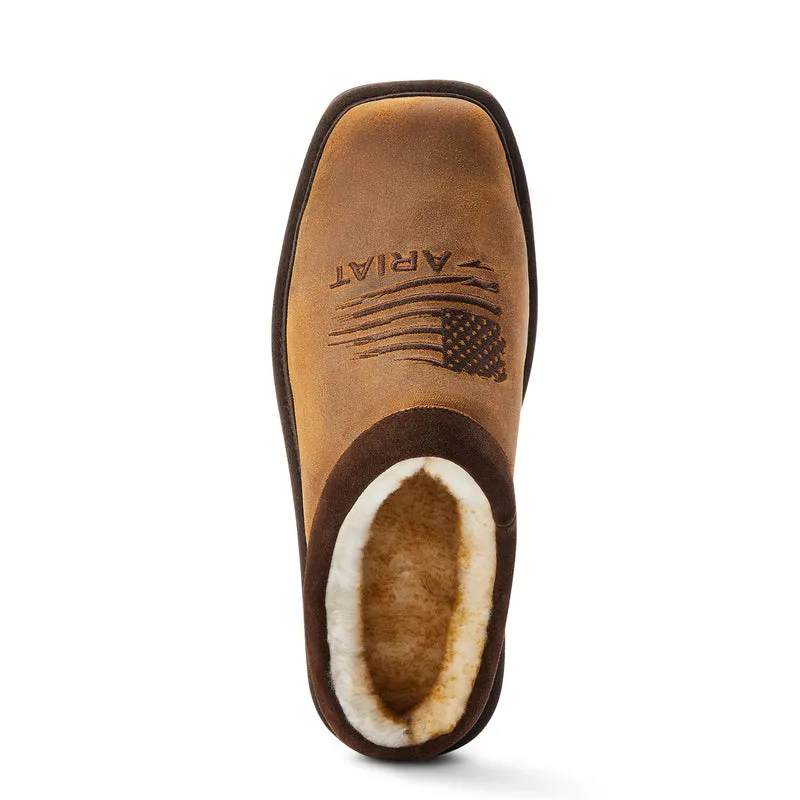 Ariat Men's Patriot Slipper, Dusty Brown Suede