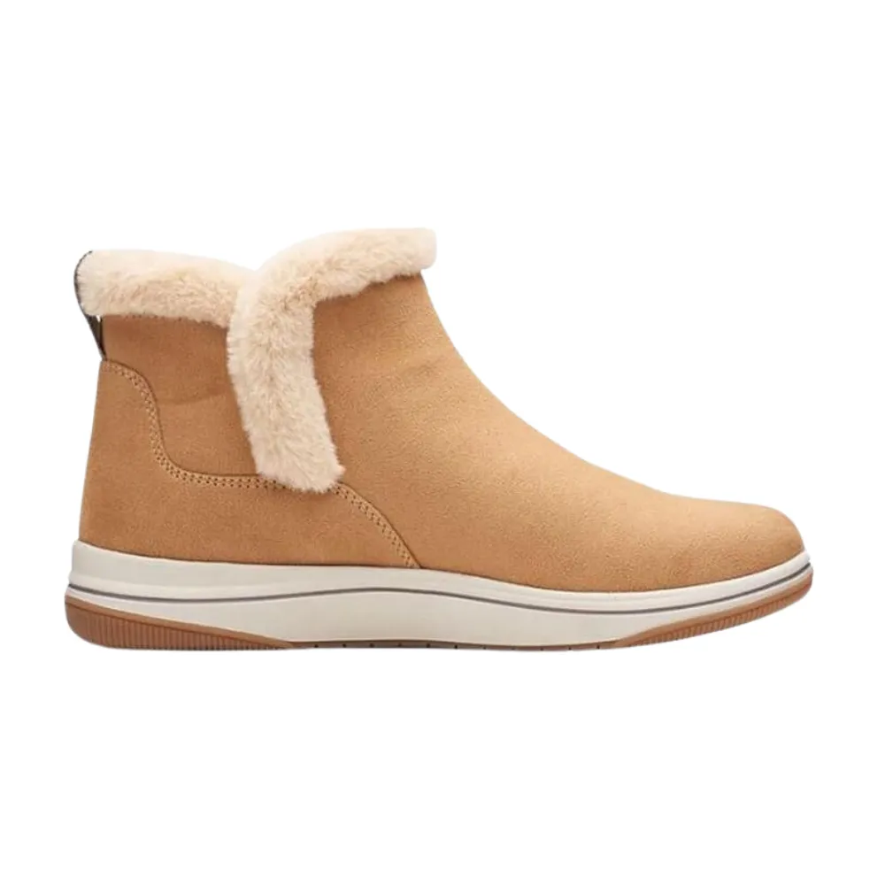 Clarks Women's Breeze Fur Ankle Boot, Tan