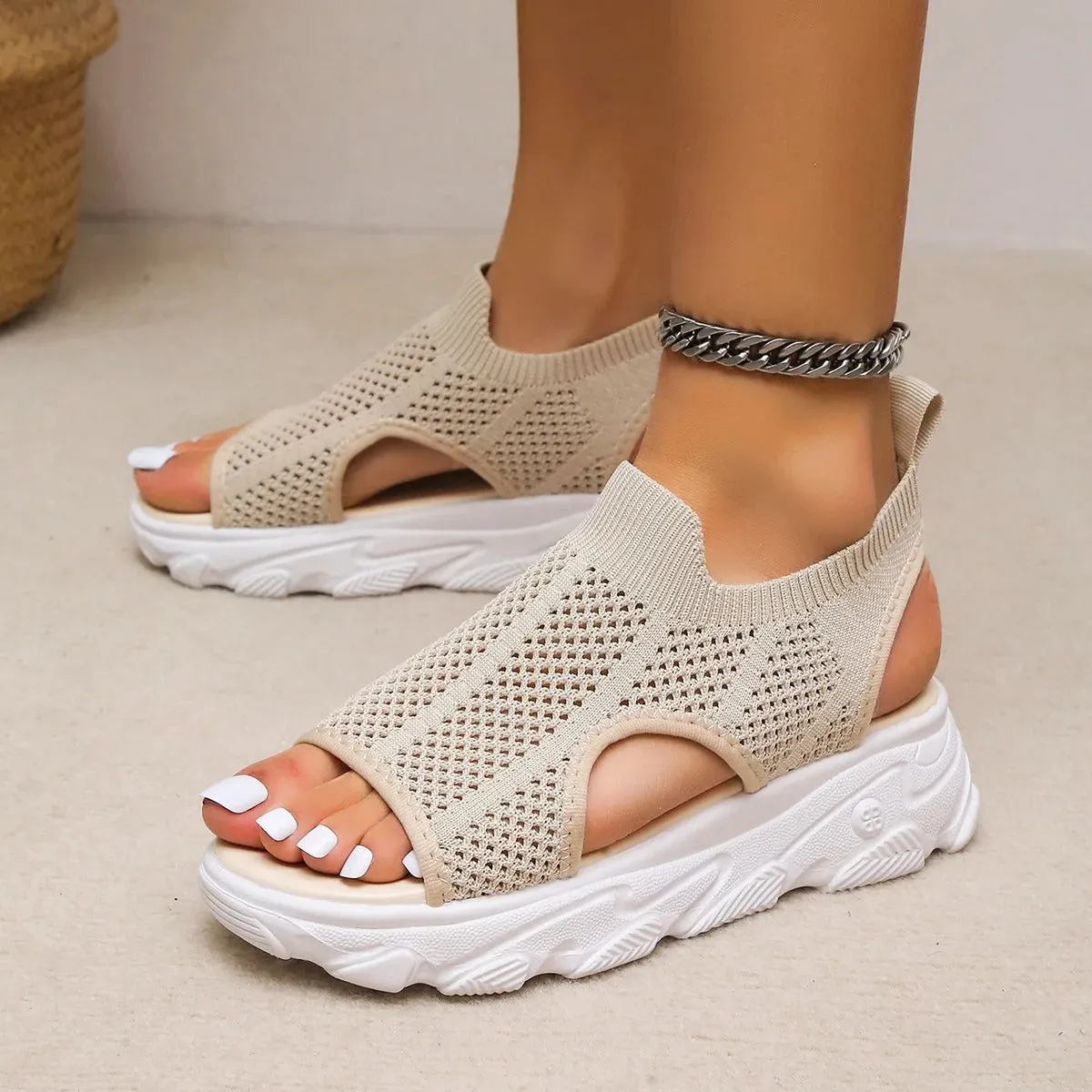 Fashion Wedge Open Toe Breathable Sandals