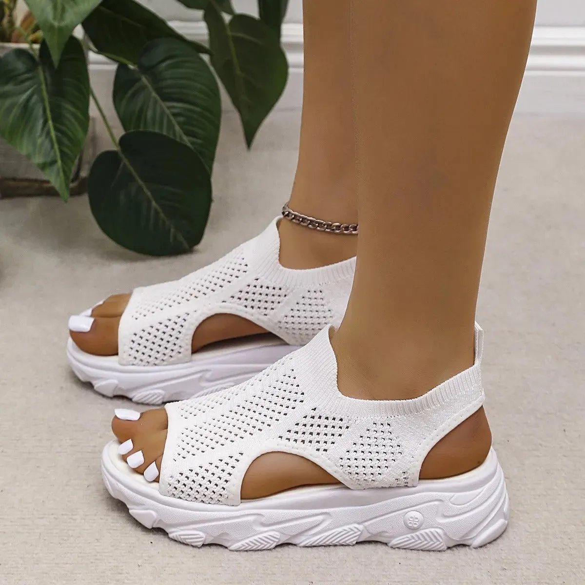 Fashion Wedge Open Toe Breathable Sandals