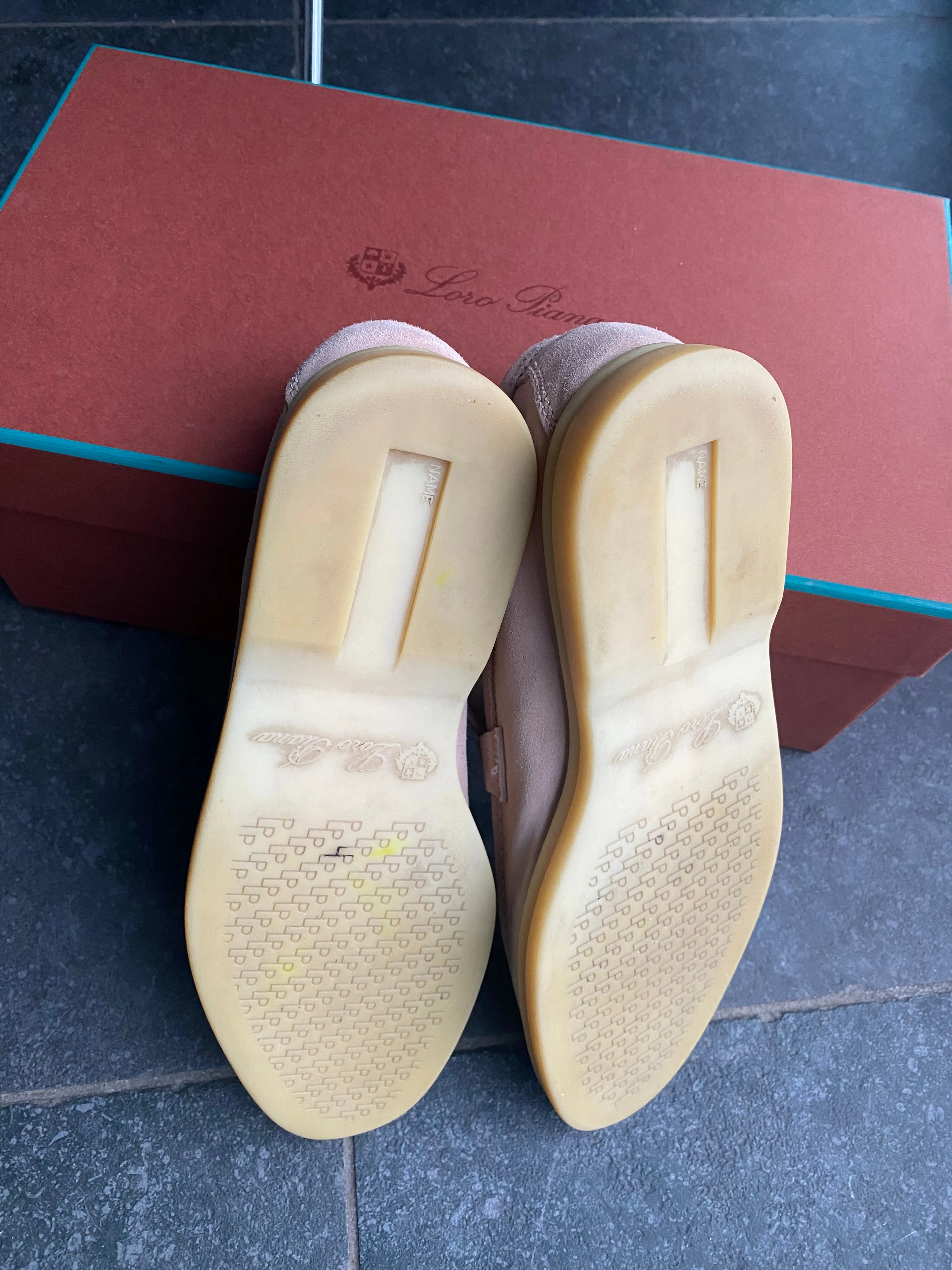 Loro Piana Summer Charms Walk Loafers, size 37